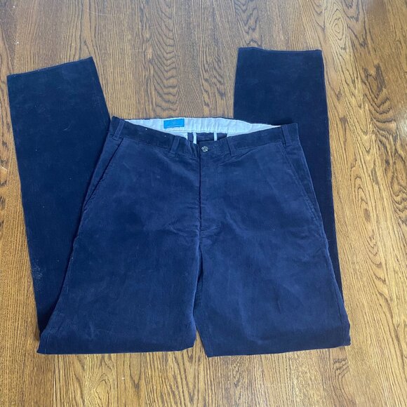 Castaway Nantucket Island navy corduroy pants NEW 34" waist Raw hem mens - Picture 1 of 8